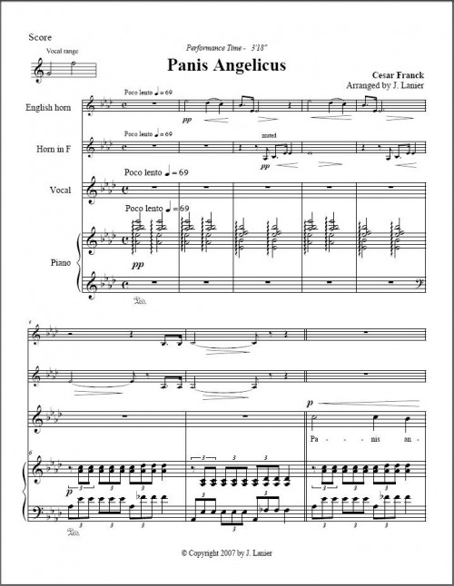 Panis Angelicus page 1