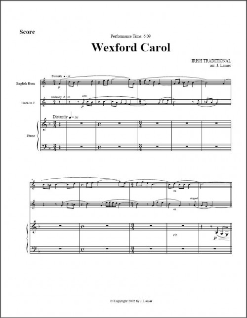 Wexford Carol page 1