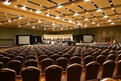 TMEA Rehearsal from the back of the ballroom