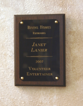 Volunteer Entertainer Award 2007